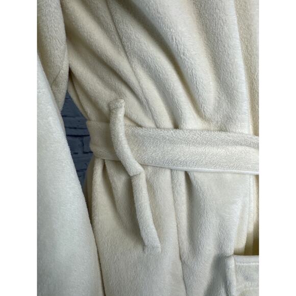 Pottery Barn unisex plush cream spa robe size medium - Picture 10 of 12